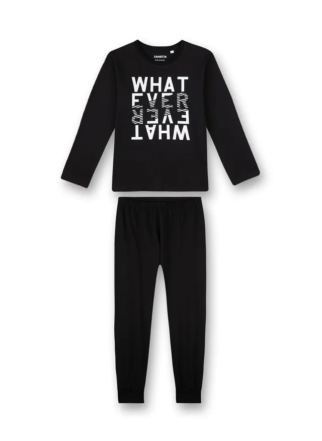 sanetta-jungen-schlafanzug-lang-schwarz-pyjamaset-baumwolle image 1