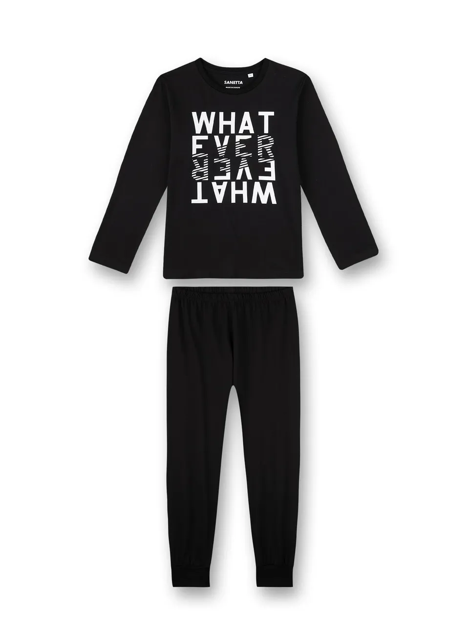 sanetta-jungen-schlafanzug-lang-schwarz-pyjamaset-baumwolle image 1