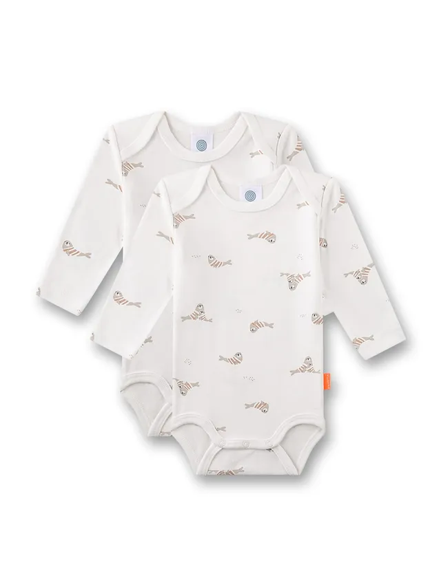 sanetta-pure-baby-body-langarm-doppelpack-beige-robbe-body-f-r-jungen-aus-100-bi image 1