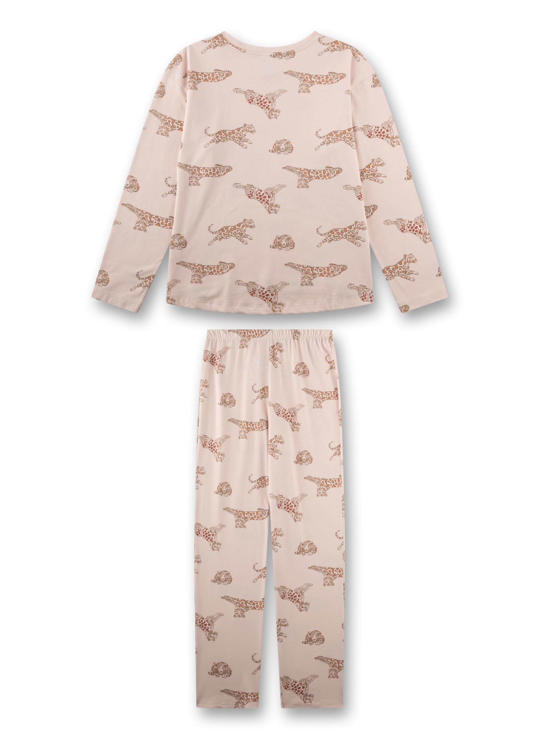 sanetta-m-dchen-schlafanzug-lang-orange-leopard-100-baumwolle image 2