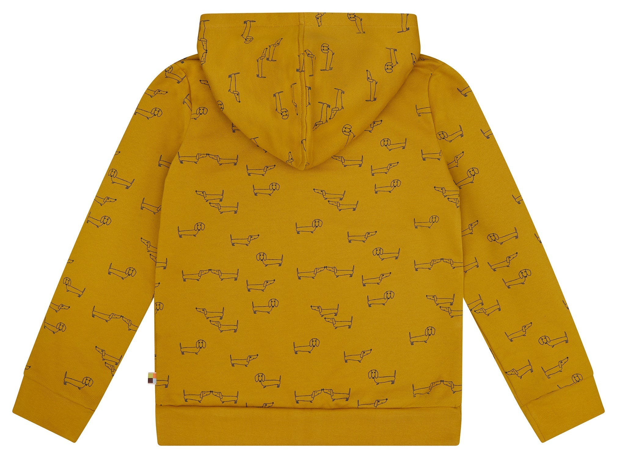 loud-proud-sweatjacke-mit-kapuze-dackel-alloverprint-kinder-kapuzenjacke-aus-bio image 2