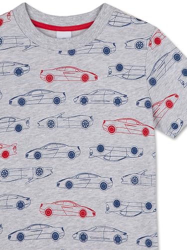 sanetta-jungen-schlafanzug-kurz-graumelange-auto-pyjamaset image 6