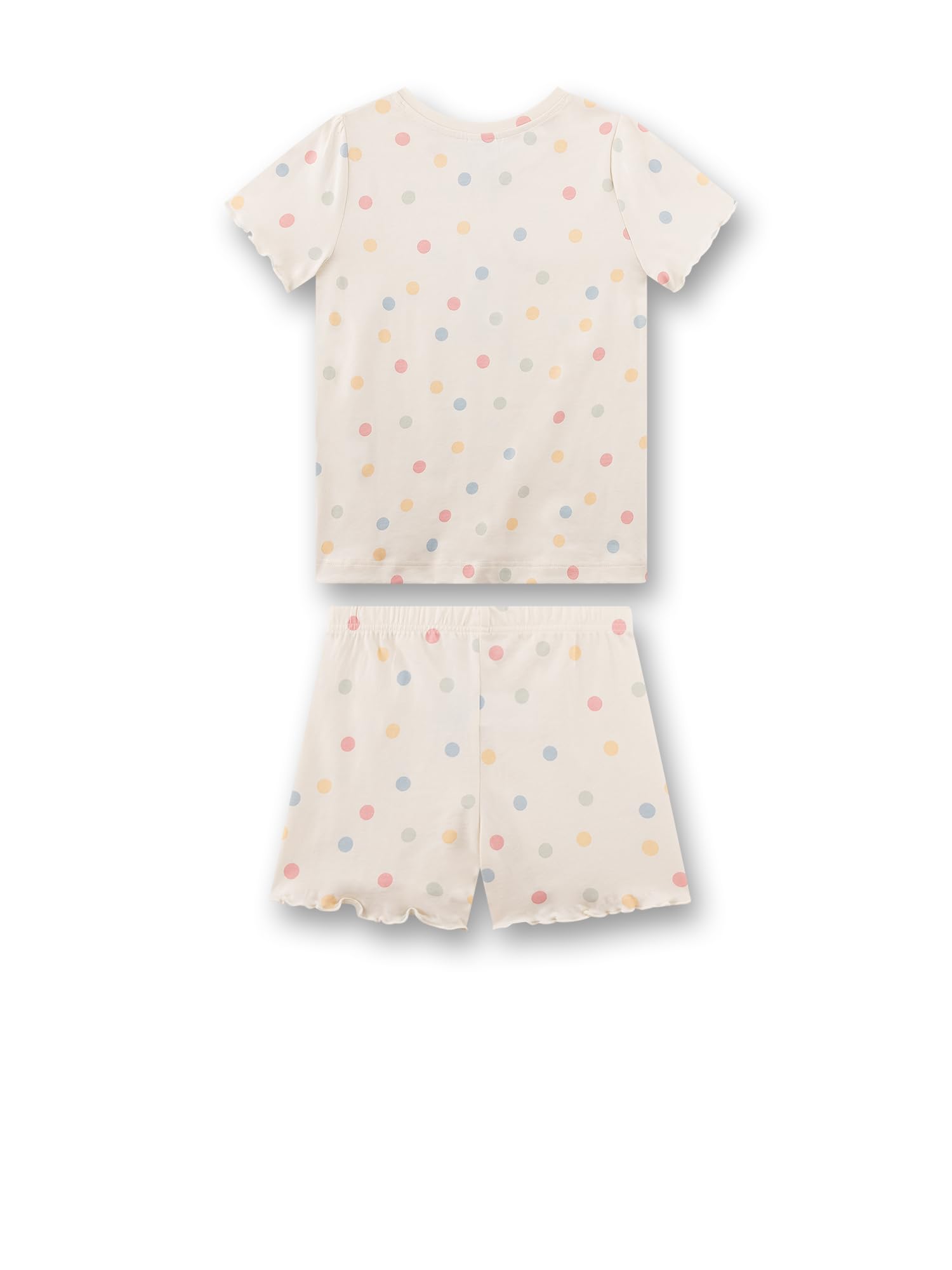 sanetta-pure-m-dchen-schlafanzug-kurz-beige-dots-100-bio-baumwolle image 2