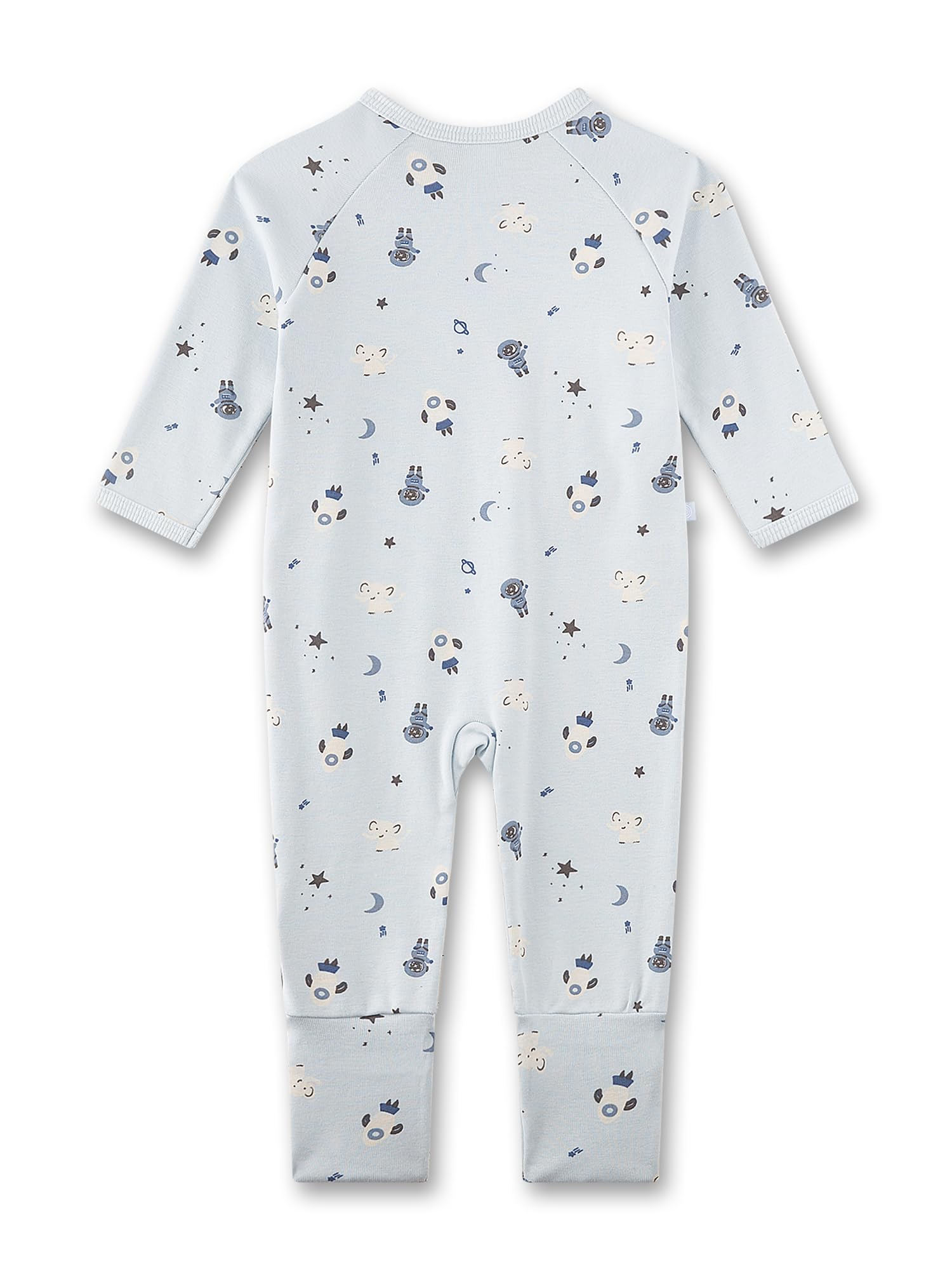 sanetta-baby-strampler-hellblau-weltall-jungen-overall image 2