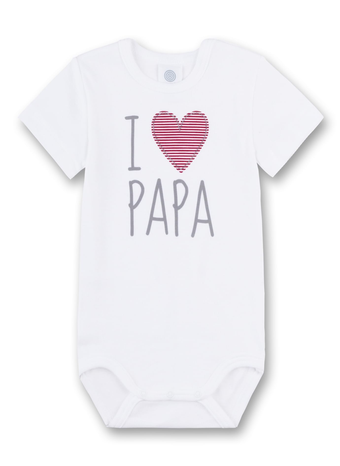 sanetta-baby-body-kurzarm-wei-i-love-papa-aus-bio-baumwolle image 2