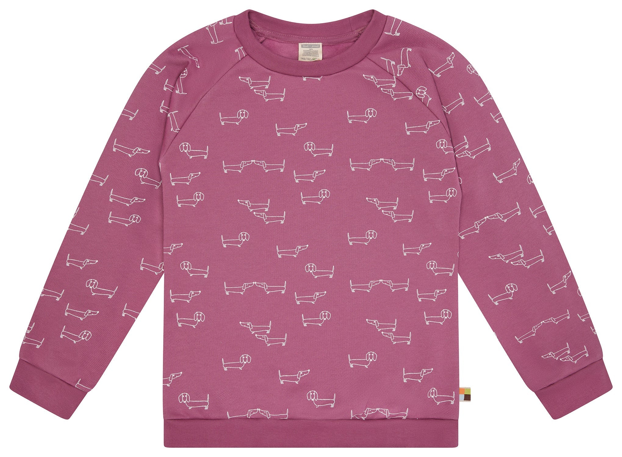 loud-proud-sweatshirt-mit-alloverdruck-dackel-aus-bio-baumwolle image 4