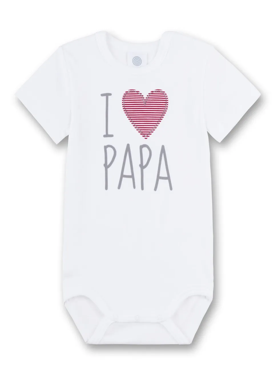sanetta-baby-body-kurzarm-wei-i-love-papa-aus-bio-baumwolle image 1