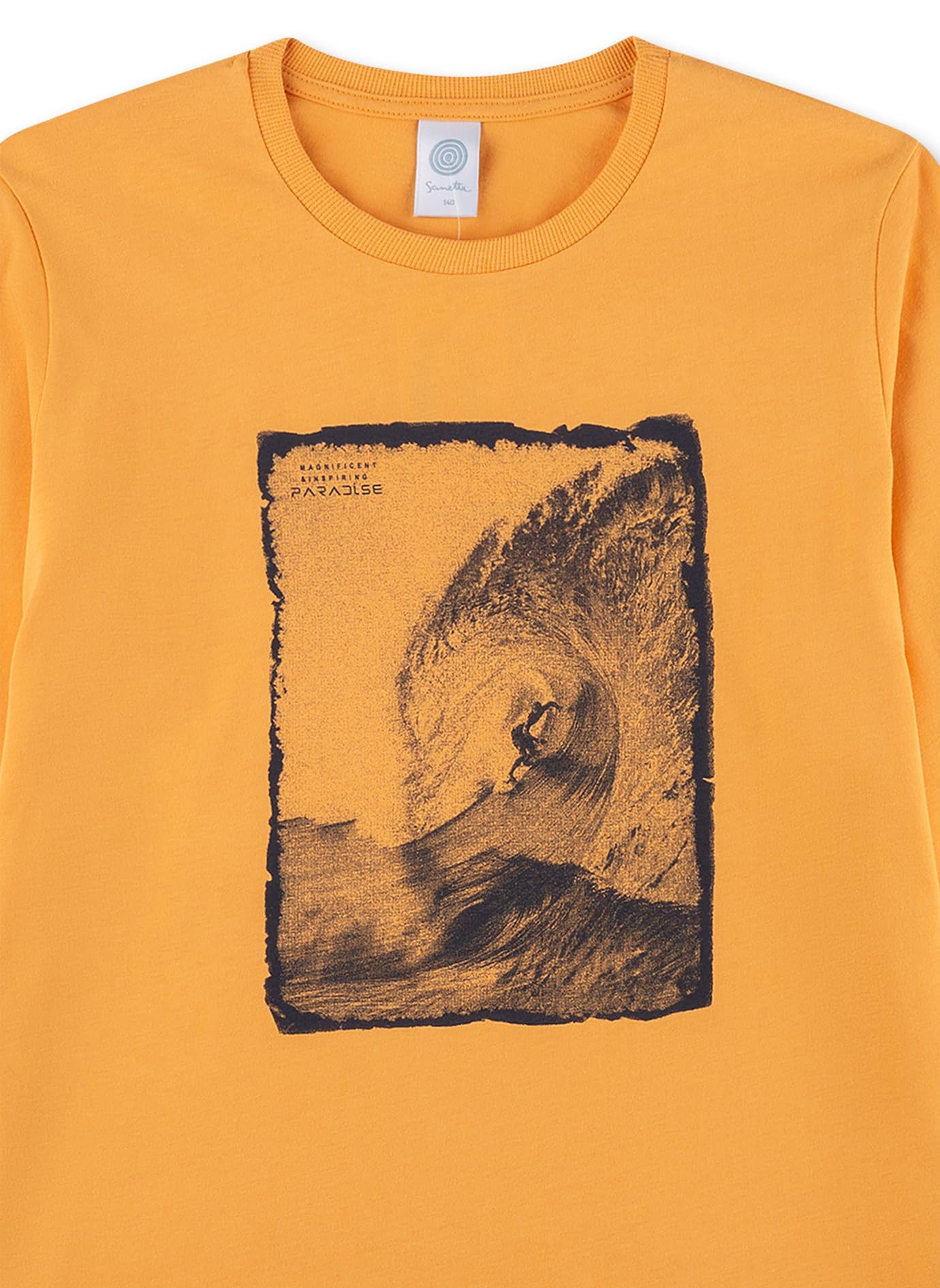 sanetta-jungen-schlafanzug-kurz-orange-pyjamaset-aus-baumwolle image 3