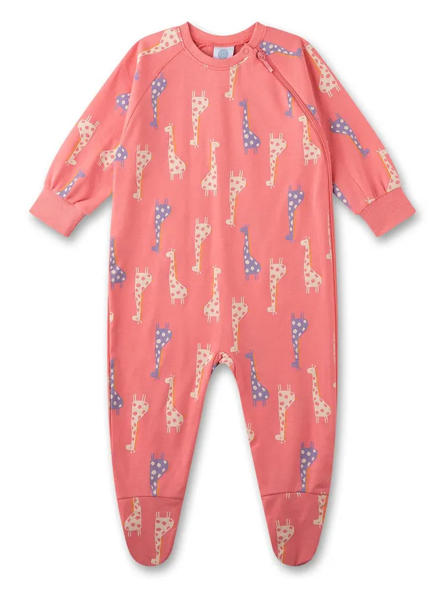 sanetta-baby-strampler-beige-katze-baby-overall-aus-bio-baumwolle-f-r-m-dchen image 1
