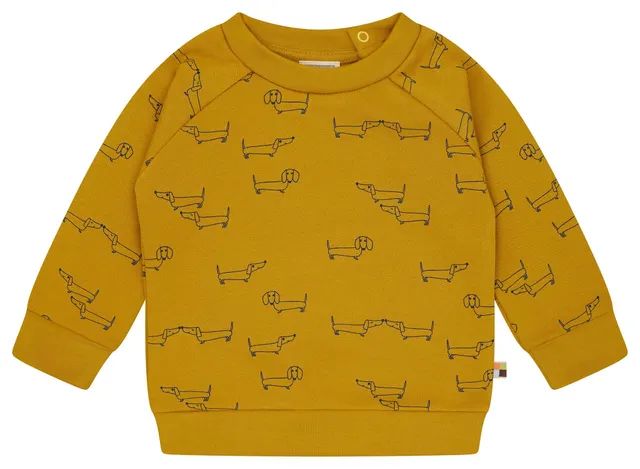 loud-proud-sweatshirt-mit-alloverdruck-dackel-bio-baumwolle image 1