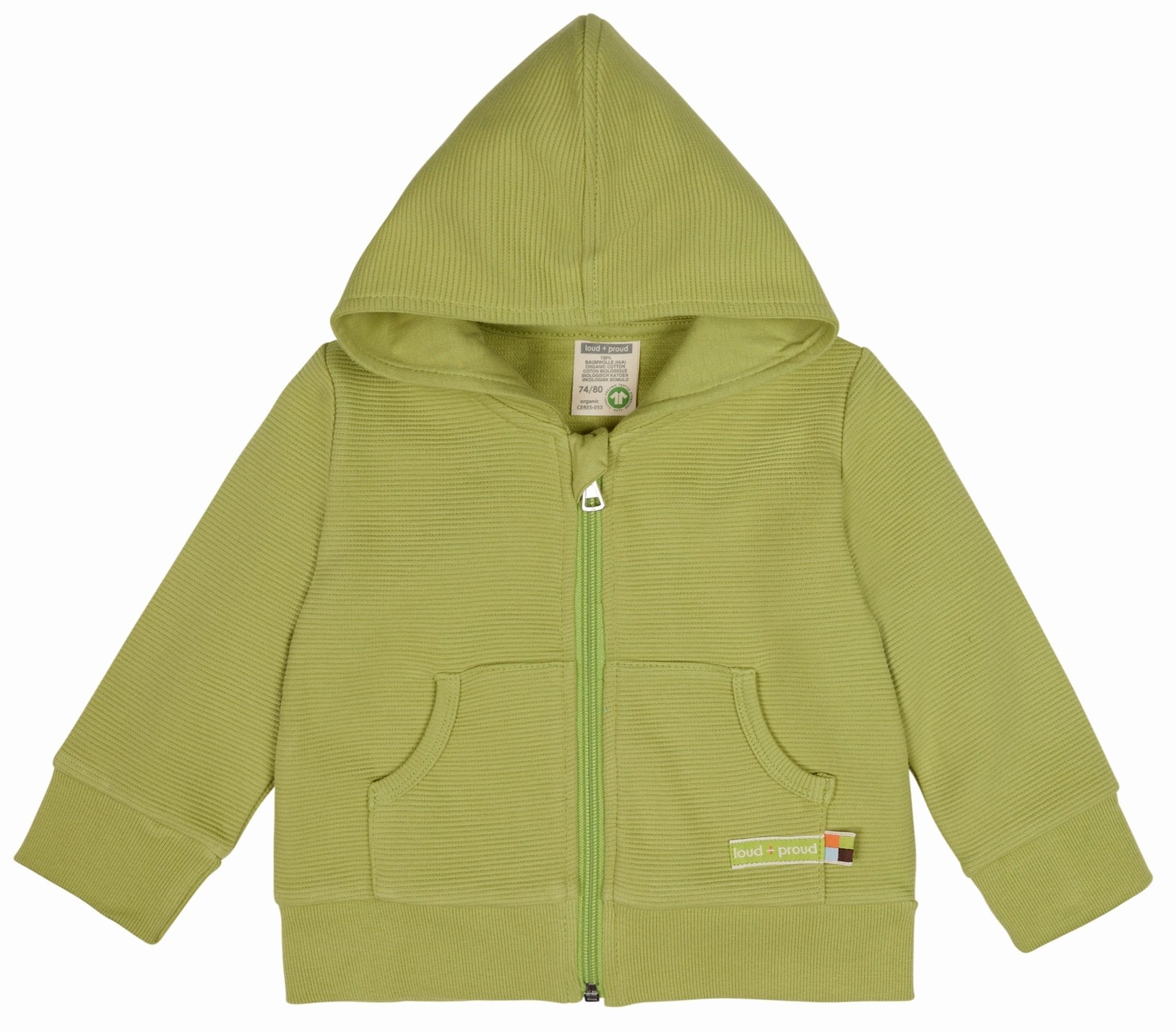 loud-proud-kapuzenjacke-rippenstruktur-sweatjacke-mit-rei-verschluss image 3