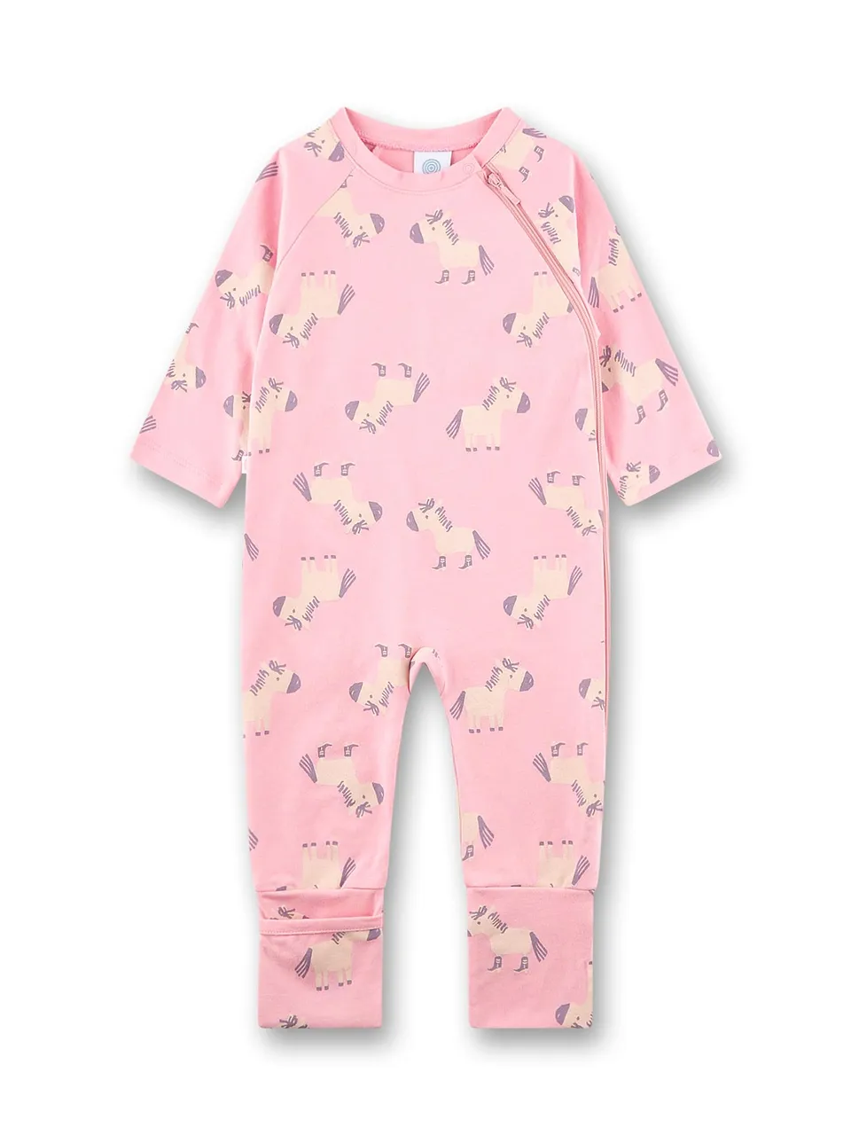 sanetta-baby-strampler-rosa-esel-aus-bio-baumwolle-f-r-m-dchen image 1