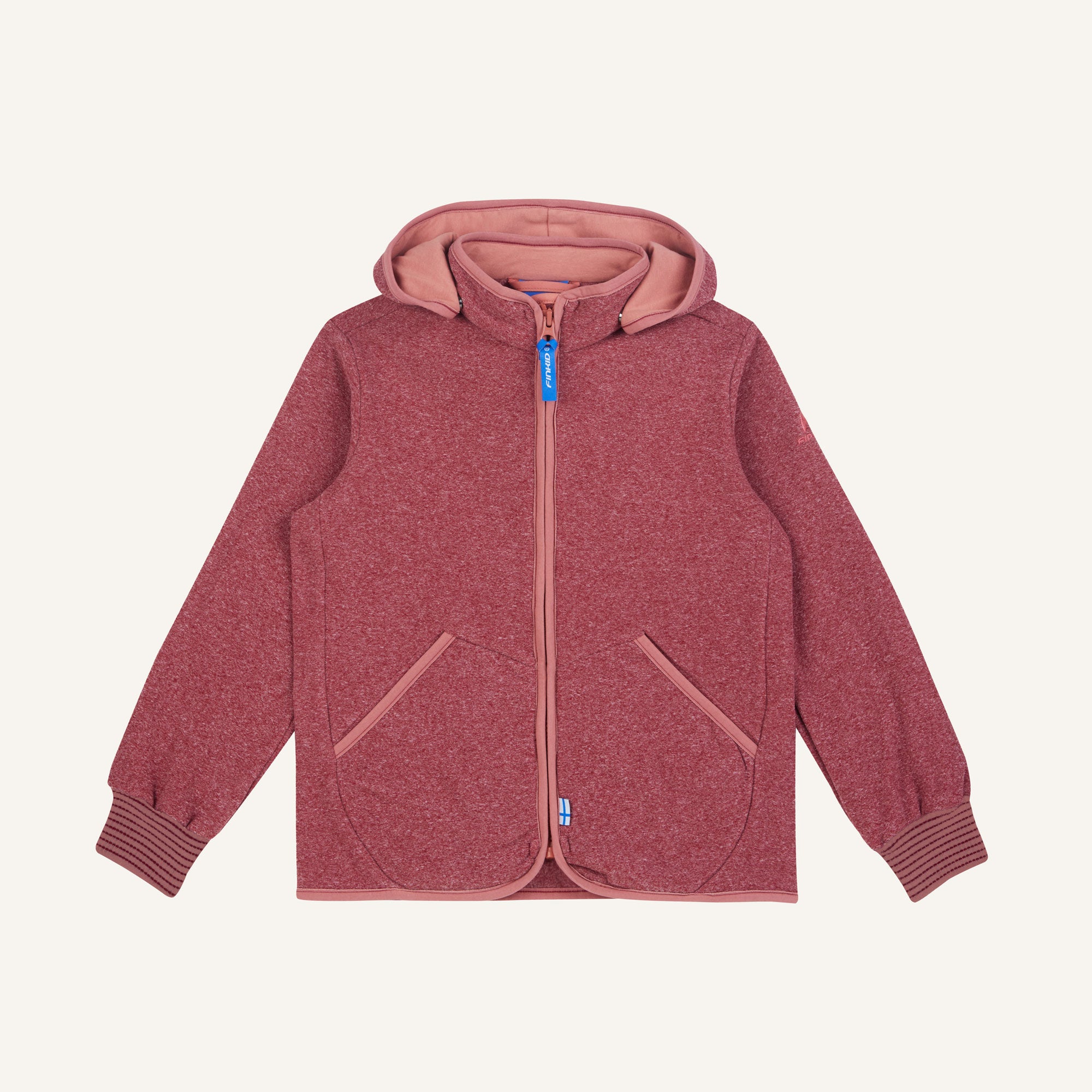 finkid-tonttu-knit-kinder-fleecejacke-strickfleece-zip-in-hoodie image 5