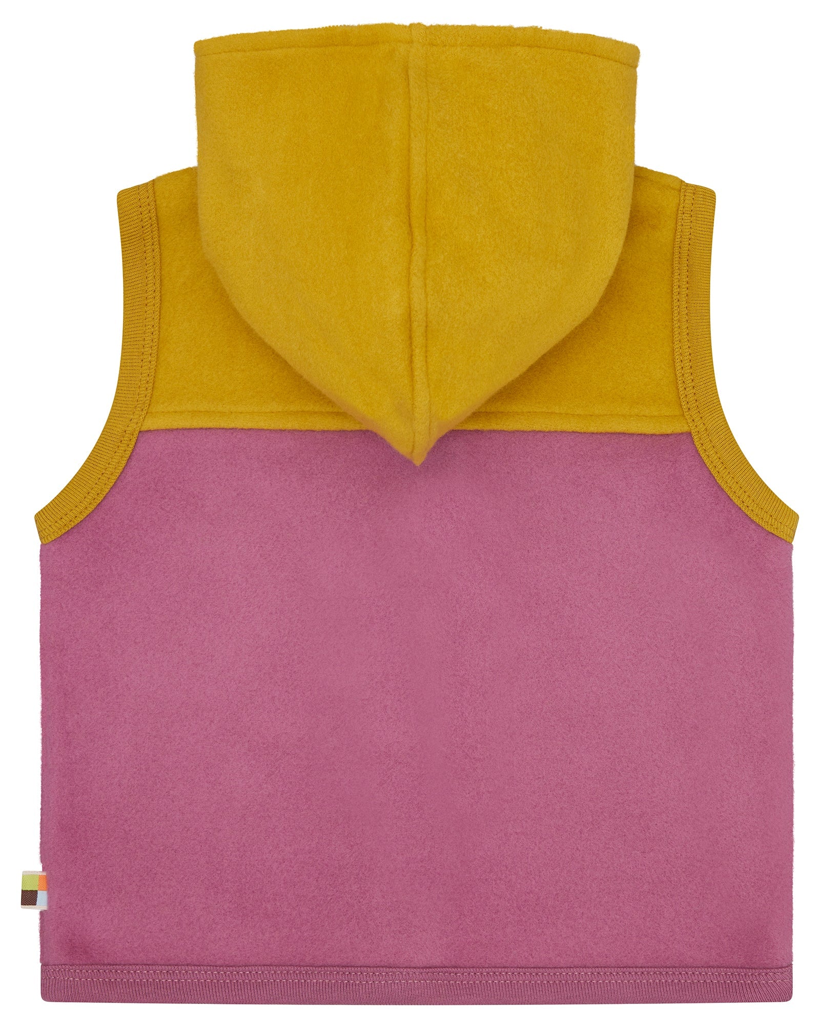 loud-proud-weste-aus-baumwoll-fleece-mit-kapuze-colorblock image 5