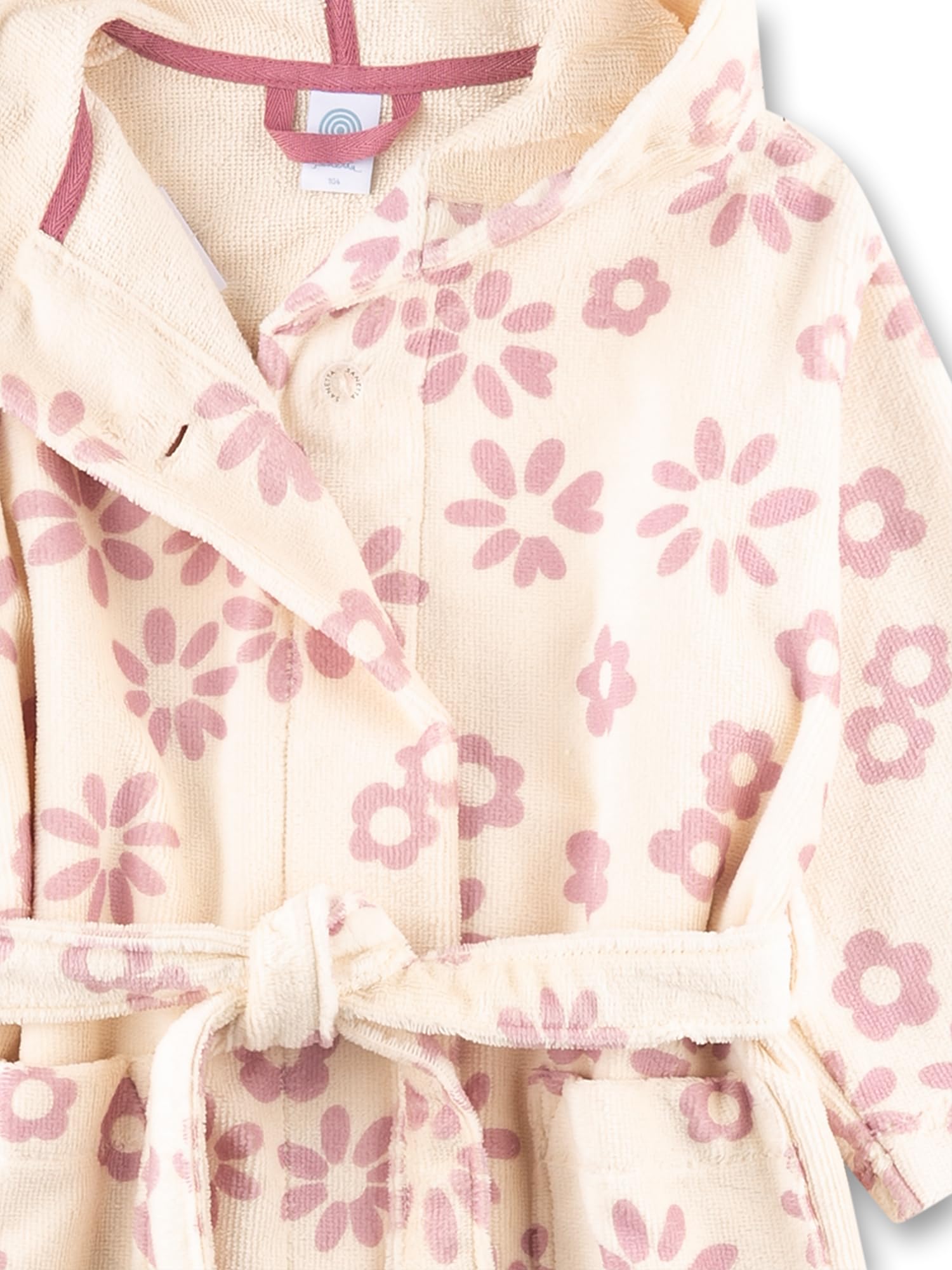 sanetta-m-dchen-schlafanzug-lang-nicki-beige-blumen-pyjama-f-r-m-dchen image 3
