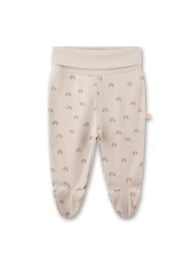 sanetta-newborn-hose-mit-fu-beige-regenbogen-pyjamahose-aus-bio-baumwolle-unisex image 1