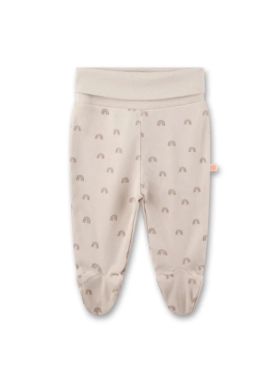 sanetta-newborn-hose-mit-fu-beige-regenbogen-pyjamahose-aus-bio-baumwolle-unisex image 1