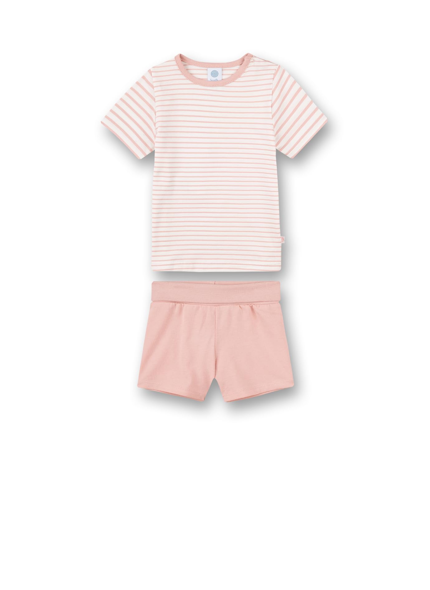 sanetta-m-dchen-schlafanzug-kurz-rosa-ringel-bio-baumwolle-gots image 1
