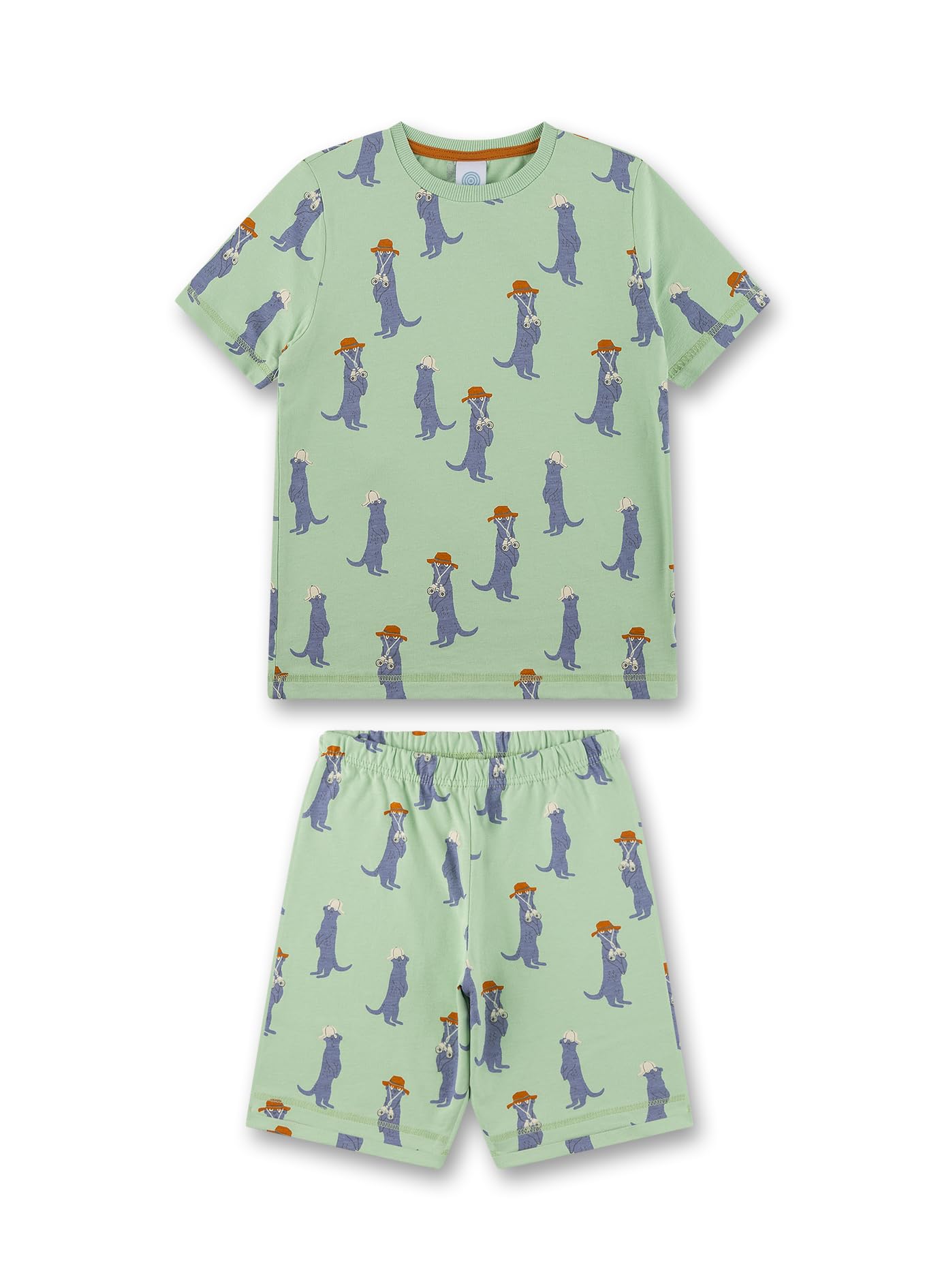 sanetta-jungen-schlafanzug-kurz-gr-n-baumwolle-pyjamaset image 1