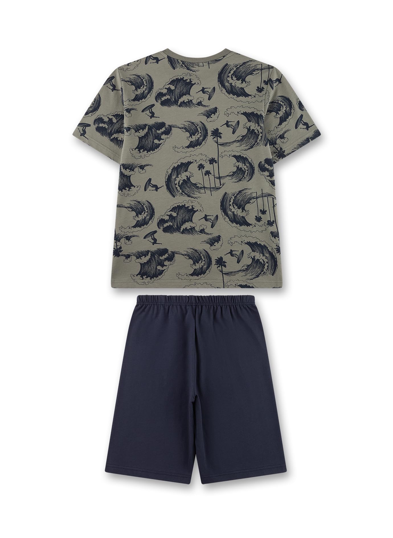 sanetta-jungen-schlafanzug-kurz-gr-n-aus-baumwolle-pyjamaset-f-r-jungen image 2