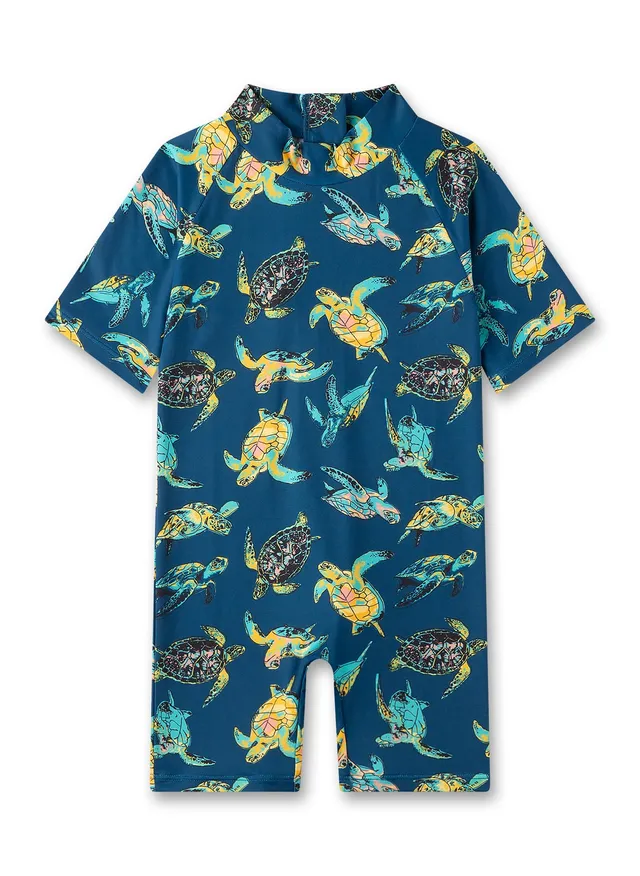 sanetta-kinder-schwimmanzug-blau-schildkr-te-schwimmanzug-aus-recyceltem-polyest image 1