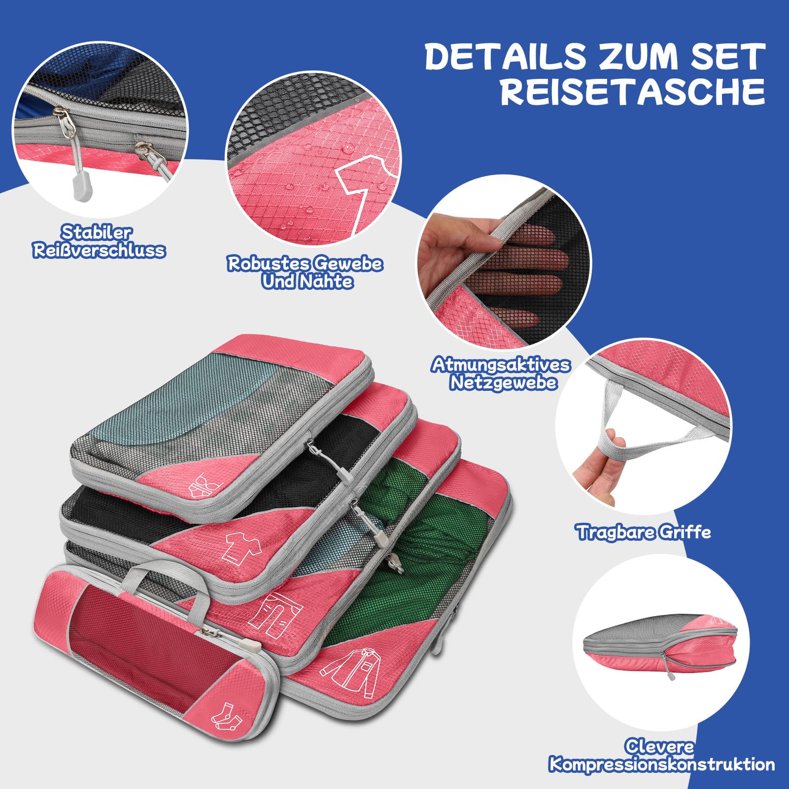 desoto-5-teilig-kompressions-packw-rfel-set-f-r-reisen-ultraleicht-rosa image 5