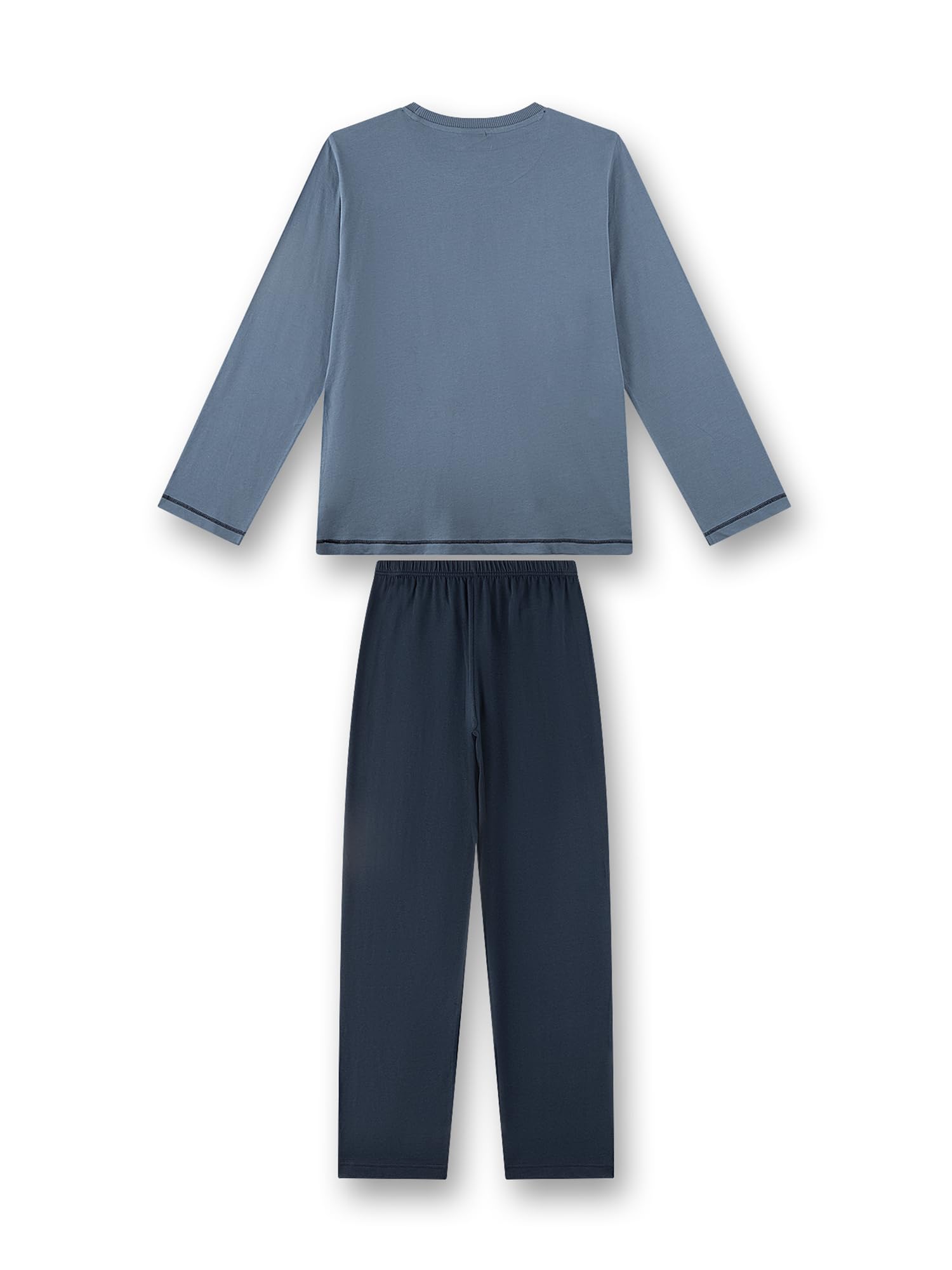 sanetta-jungen-schlafanzug-lang-blau-tiger-baumwolle-kinderpyjama image 2