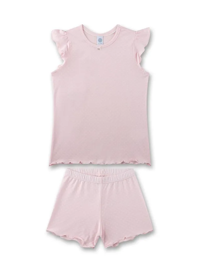 sanetta-m-dchen-schlafanzug-kurz-rosa-pyjamaset-aus-modal-mix image 1