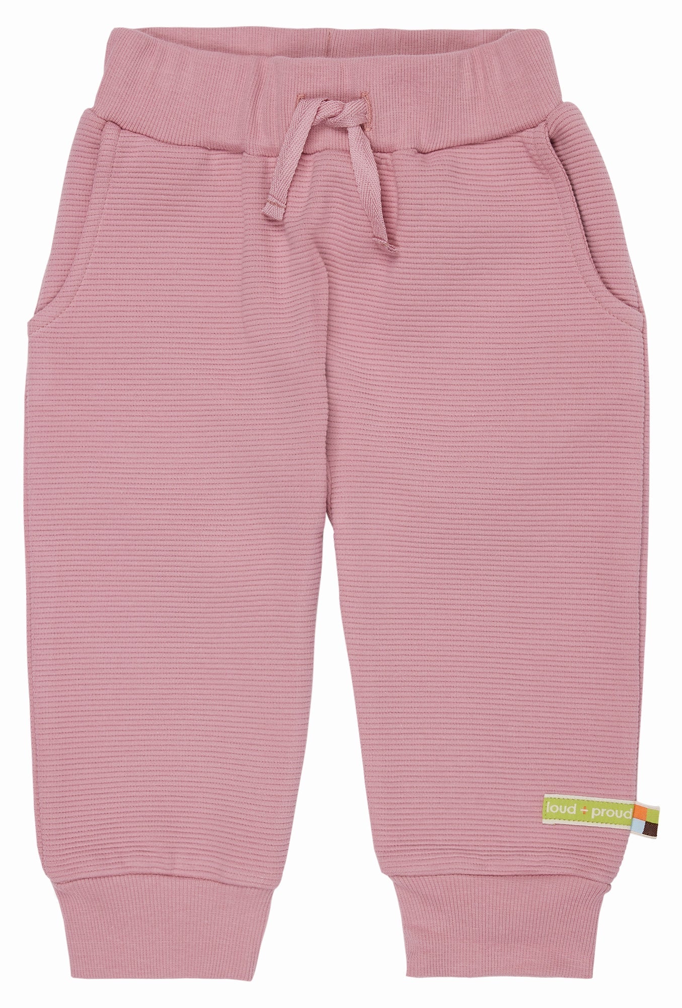 loud-proud-hose-rippenstruktur-kinderhose-einfarbig-mit-b-ndchen image 1
