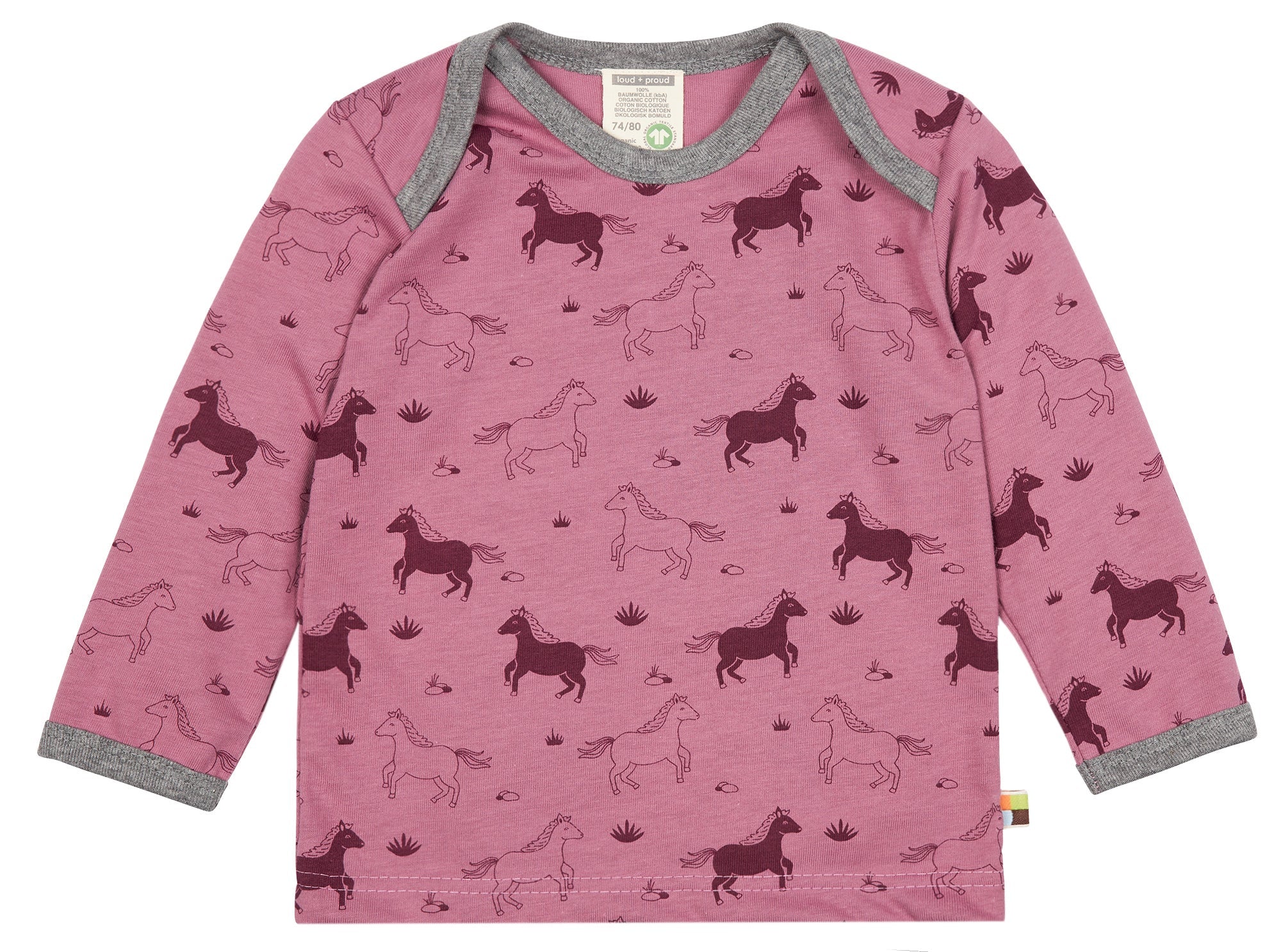loud-proud-shirt-druck-kurzarm-jersey-mit-kontrastb-ndchen image 3