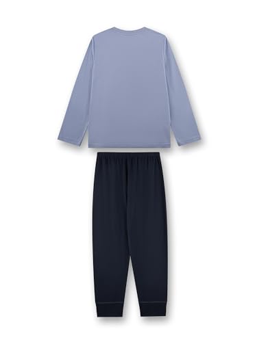 sanetta-jungen-schlafanzug-lang-blau-wolf-aus-baumwolle image 7