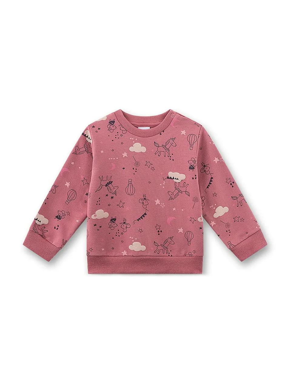 sanetta-baby-sweatshirt-rosa-einhorn-robuster-sweater image 1