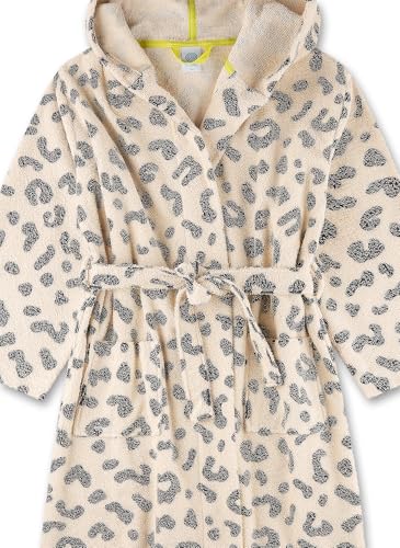 sanetta-m-dchen-bademantel-beige-mit-leo-muster-aus-baumwoll-mix image 6