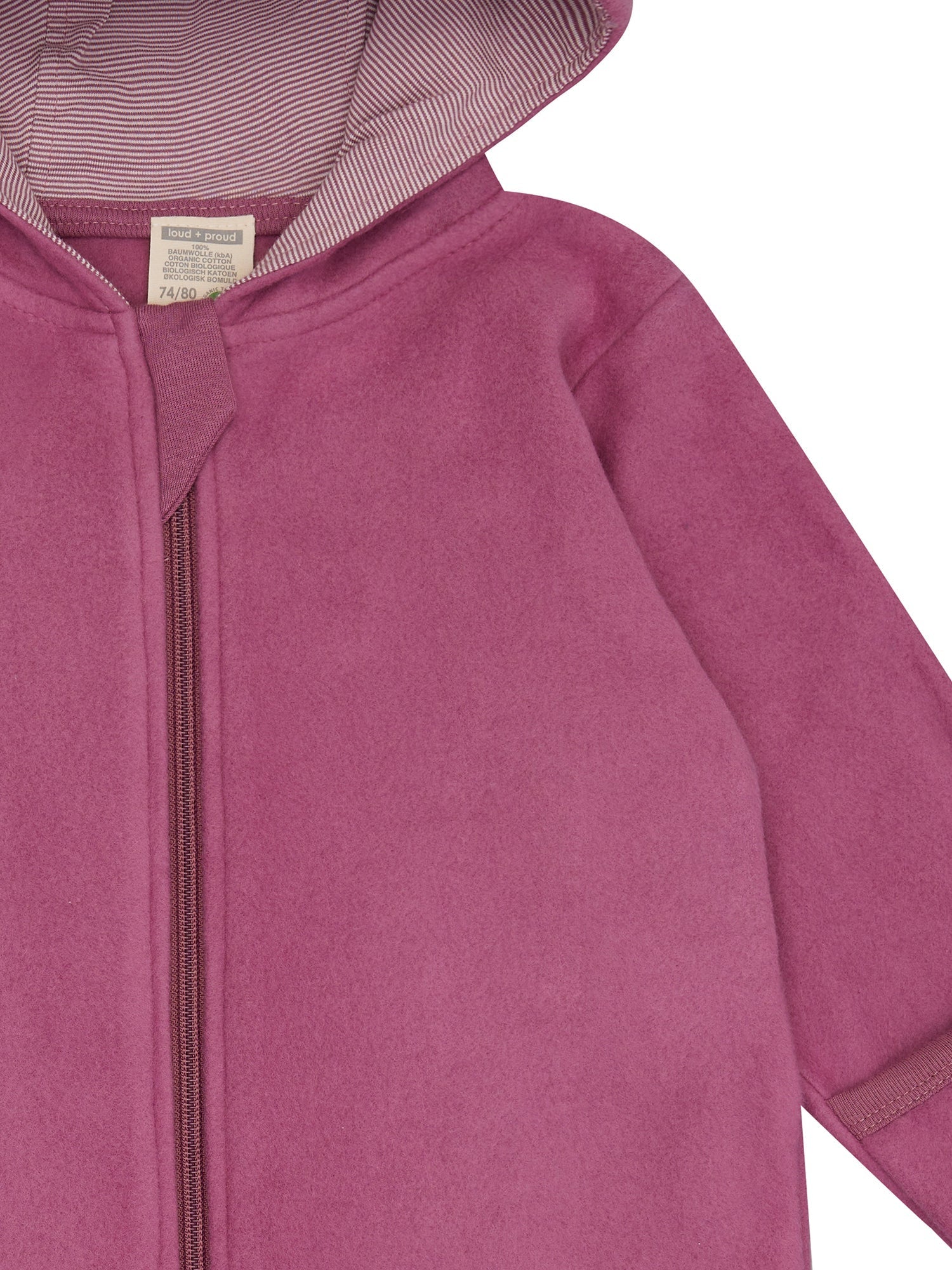 loud-proud-overall-aus-baumwoll-fleece-baby-winteroverall-mit-kapuze image 6