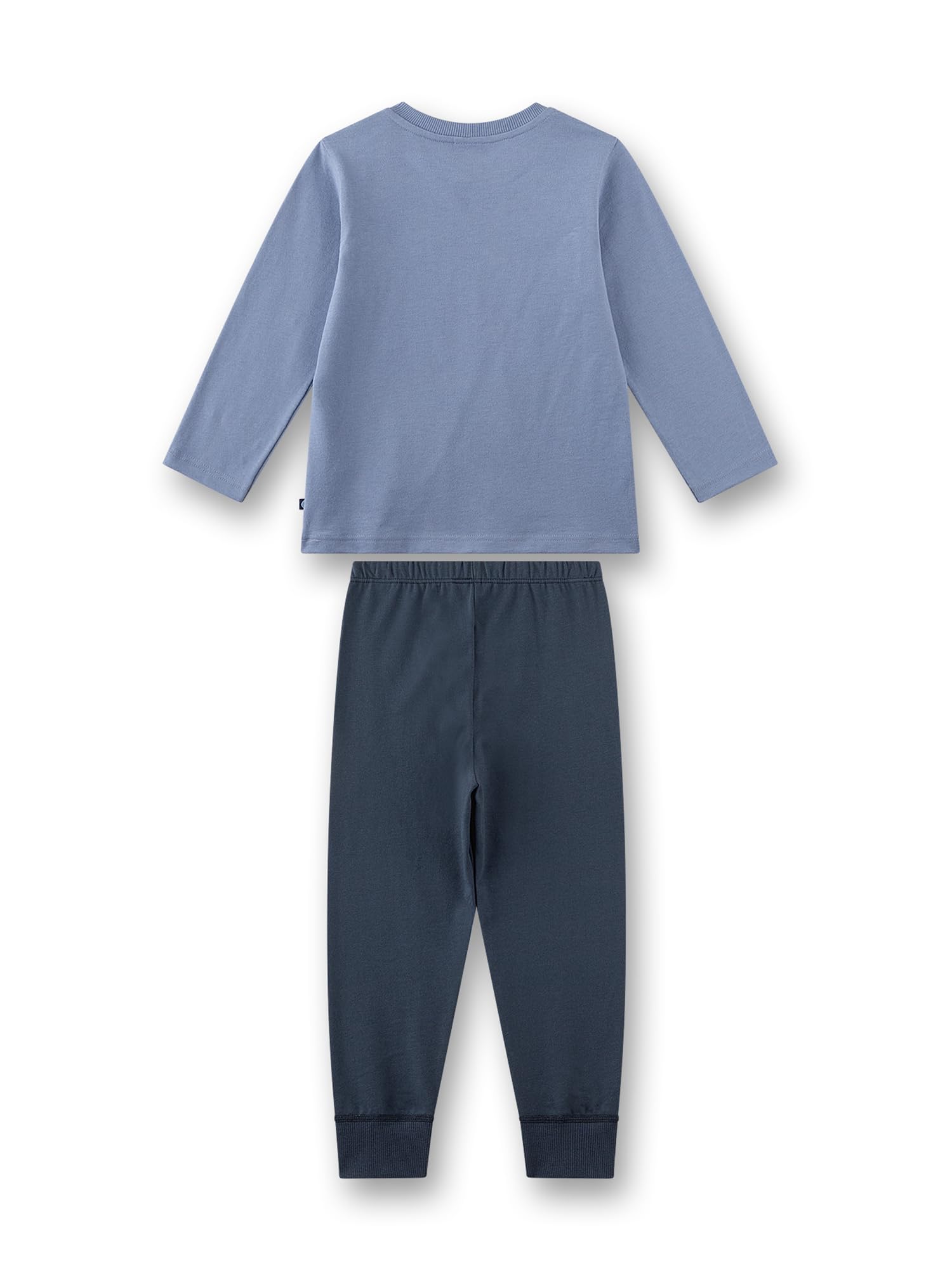 sanetta-jungen-schlafanzug-lang-blau-baufahrzeuge-baumwolle image 2