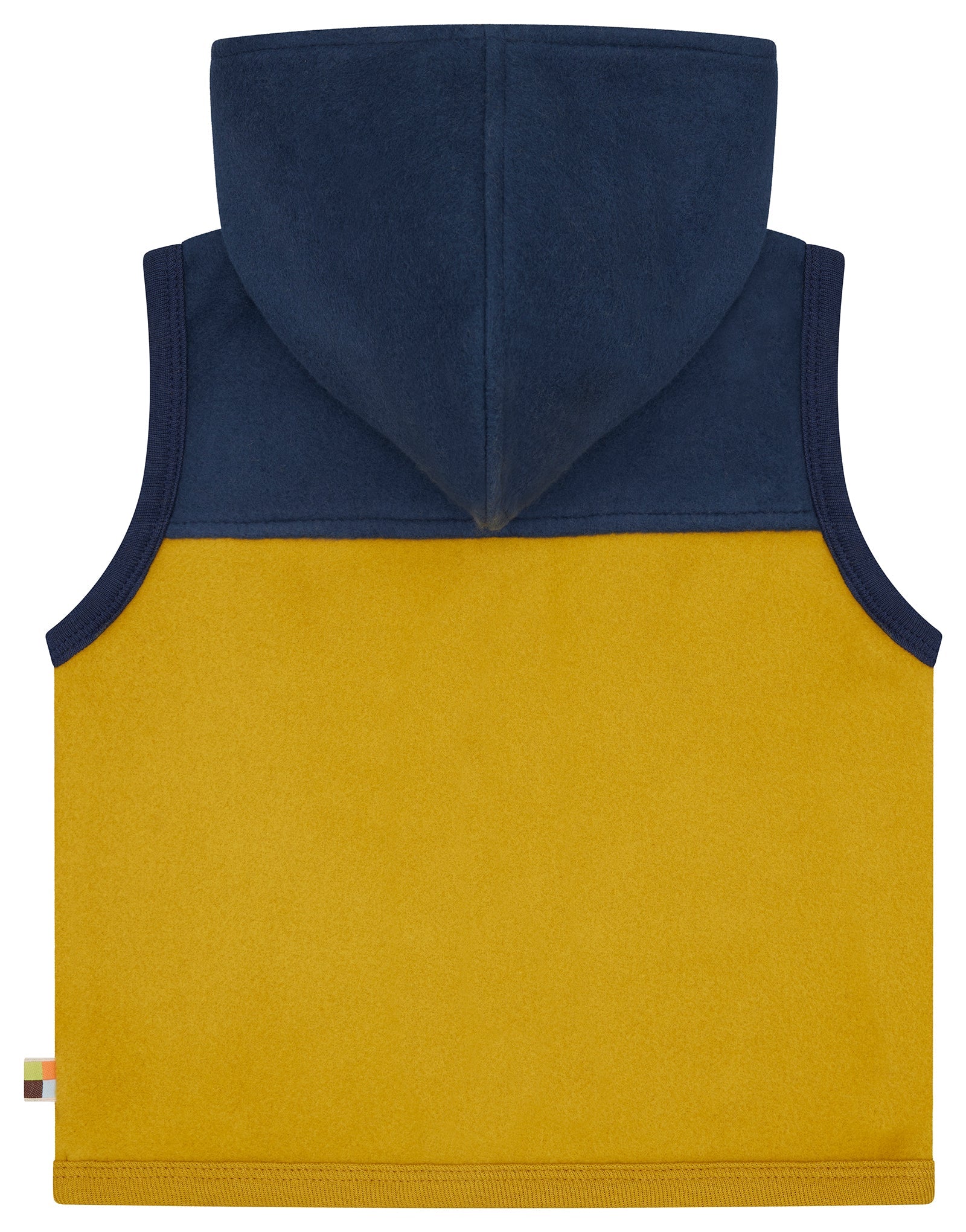 loud-proud-weste-aus-baumwoll-fleece-mit-kapuze-colorblock image 2