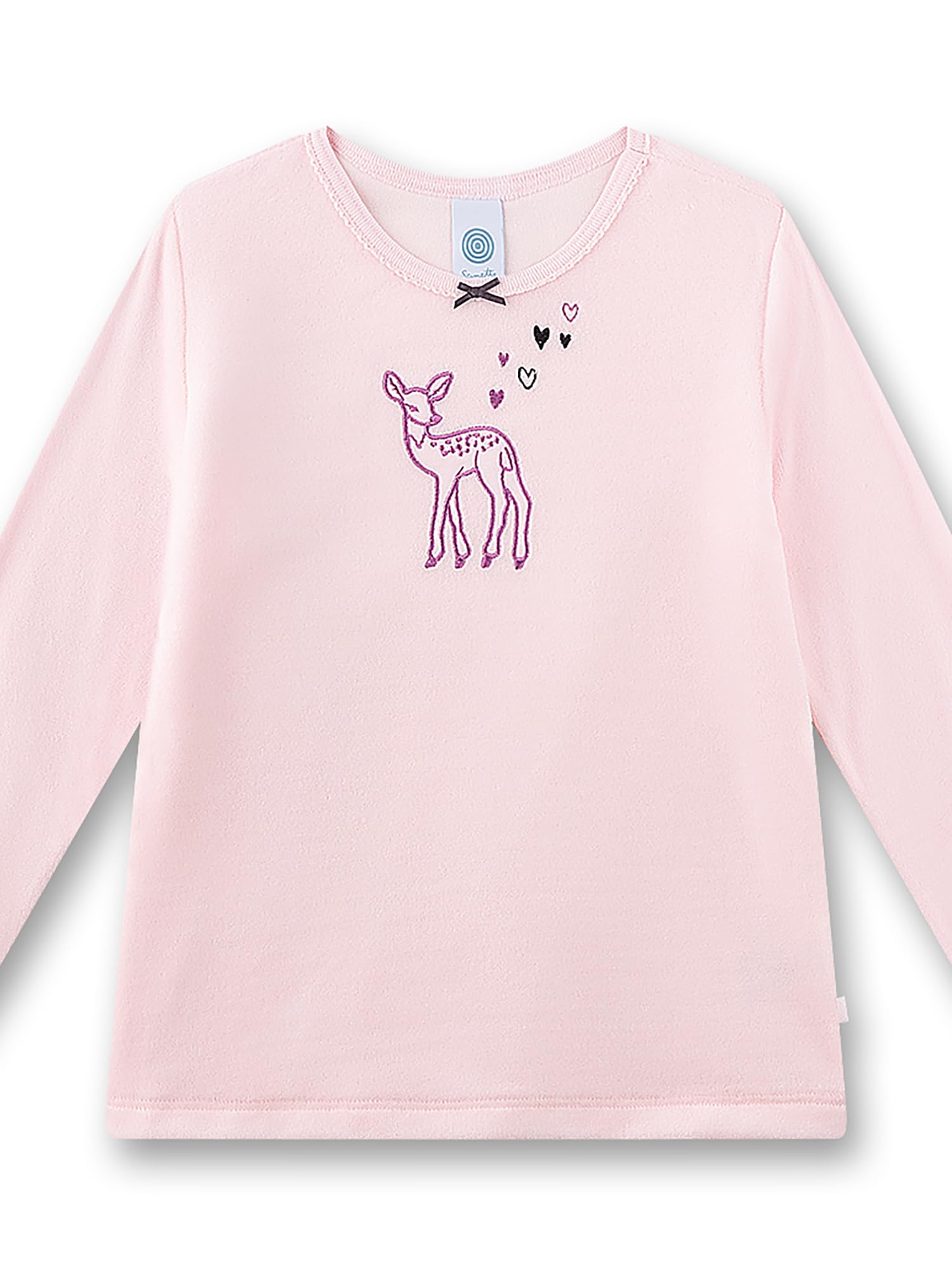 sanetta-m-dchen-schlafanzug-lang-rosa-reh-aus-nicki image 3