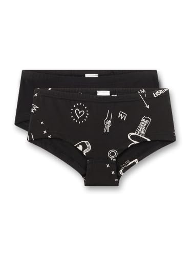 sanetta-m-dchen-hipster-schwarz-graffiti-2er-set-teens-unterhose-baumwolle image 4