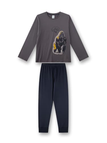 sanetta-jungen-schlafanzug-lang-dunkelgrau-gorilla-baumwolle-kinderpyjama image 4