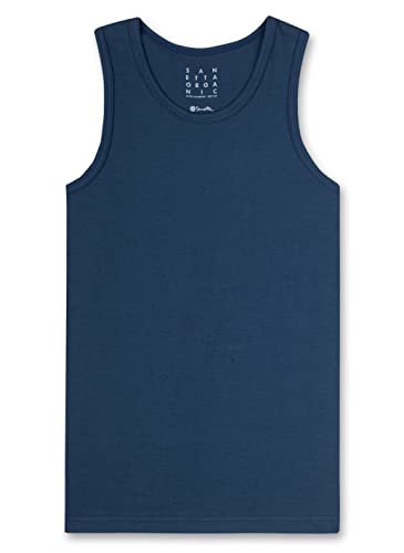 sanetta-jungen-unterhemd-blau-bio-baumwolle image 2