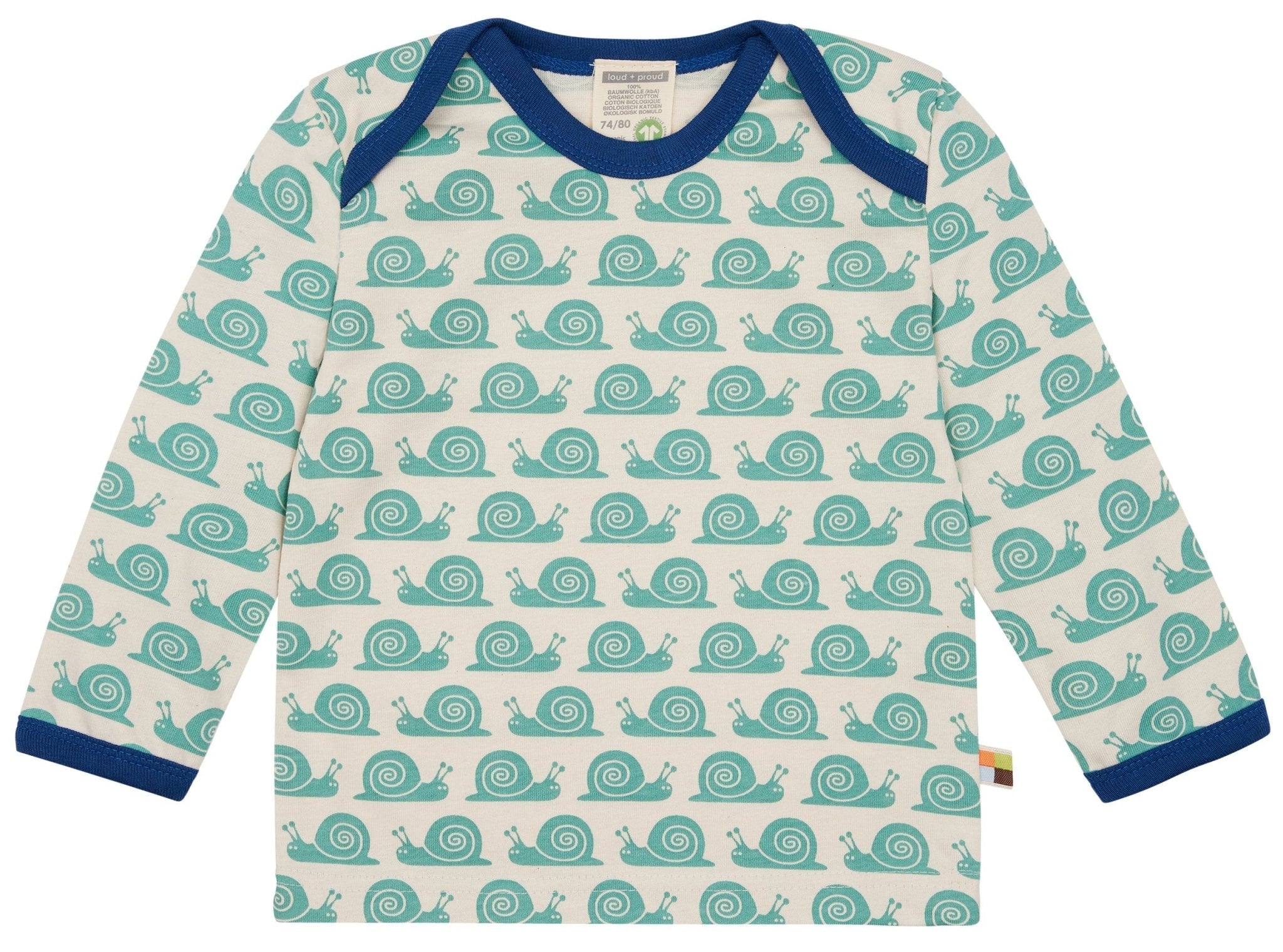 loud-proud-shirt-langarm-mit-druck-schnecken-langarmshirt-kinder image 1