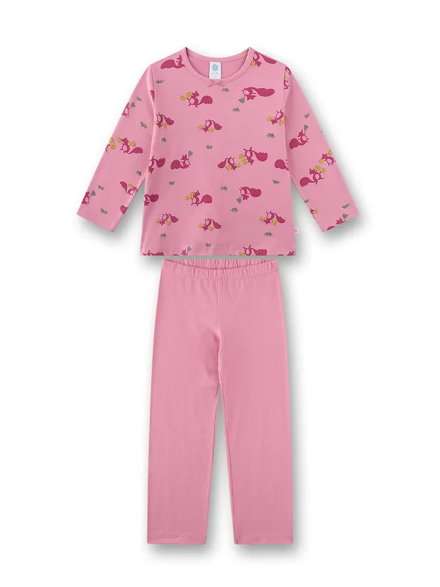 sanetta-m-dchen-schlafanzug-lang-rosa-eichh-rnchen-kinderpyjama image 1
