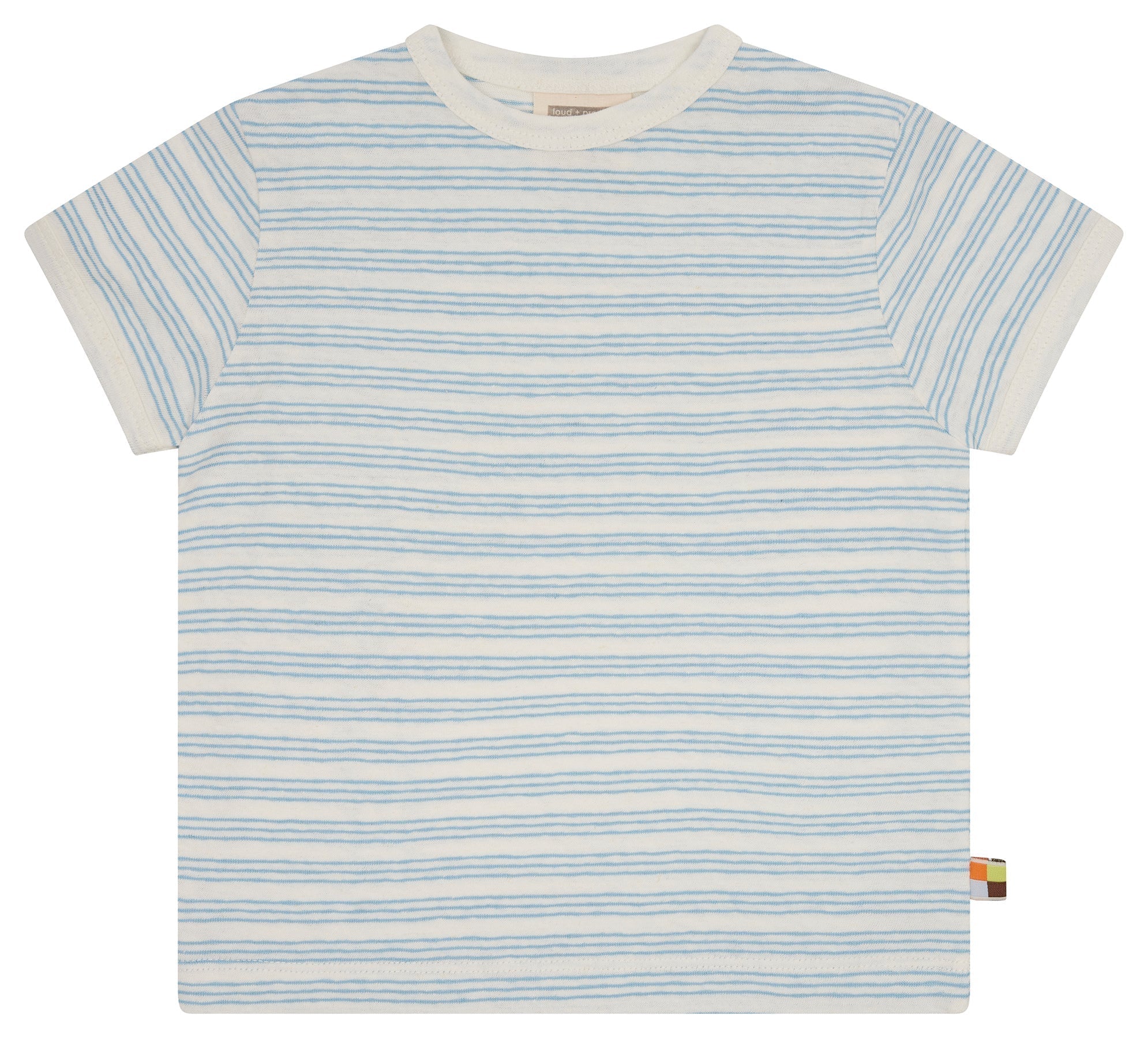 loud-proud-t-shirt-streifen-mit-leinen-kinder-shirt image 1