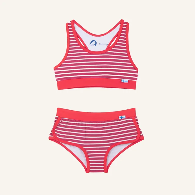 finkid-luoto-bikini-set-kinder-bademode-uv-schutz-50-ringelmuster image 1