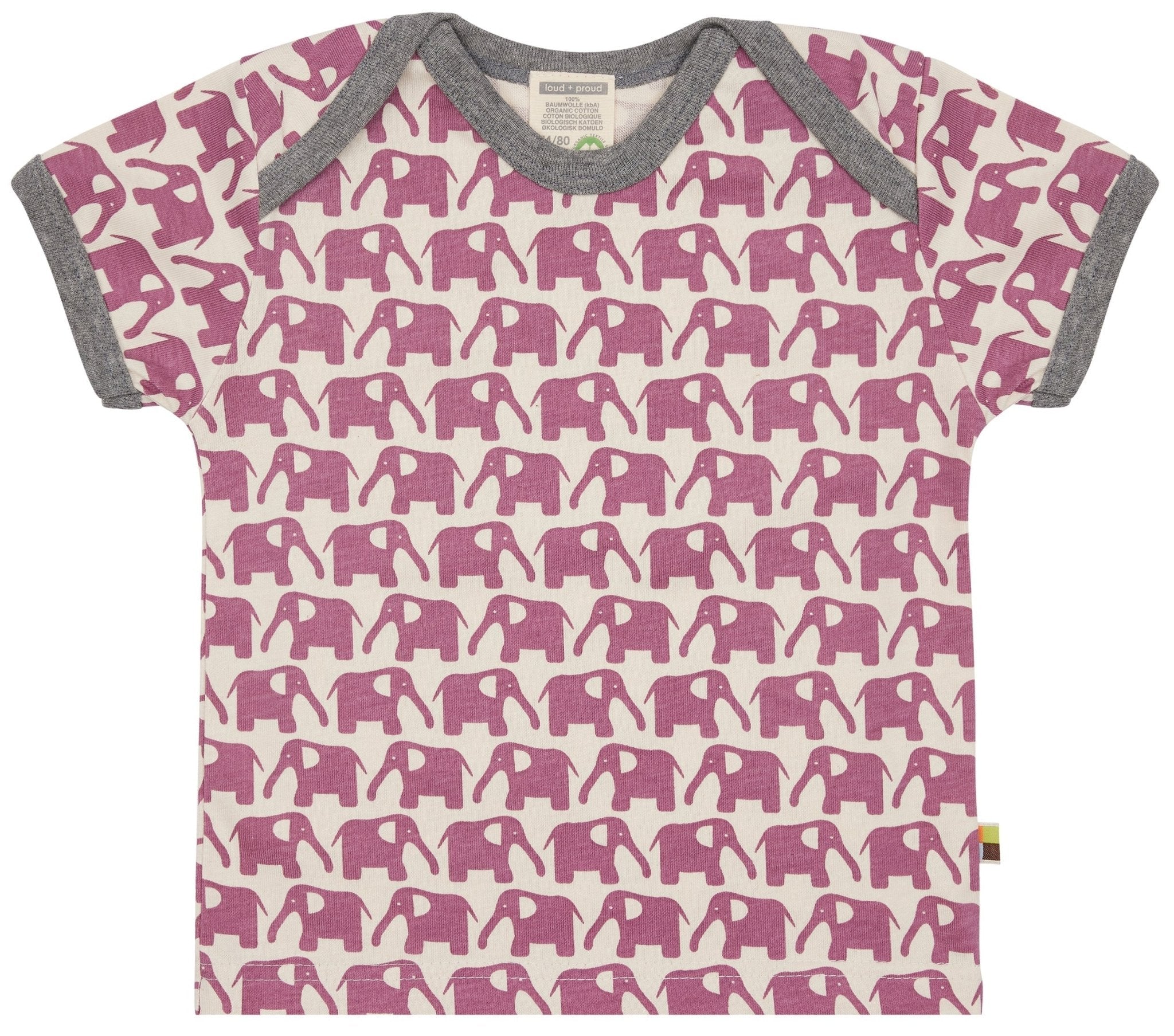 loud-proud-t-shirt-mit-druck-elefanten-bio-baumwoll-shirt image 1