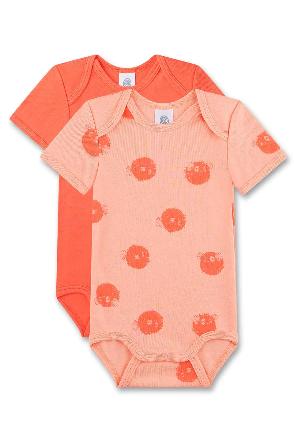 sanetta-baby-body-kurzarm-doppelpack-orange-kugelfisch-2er-set-bio-baumwolle image 1
