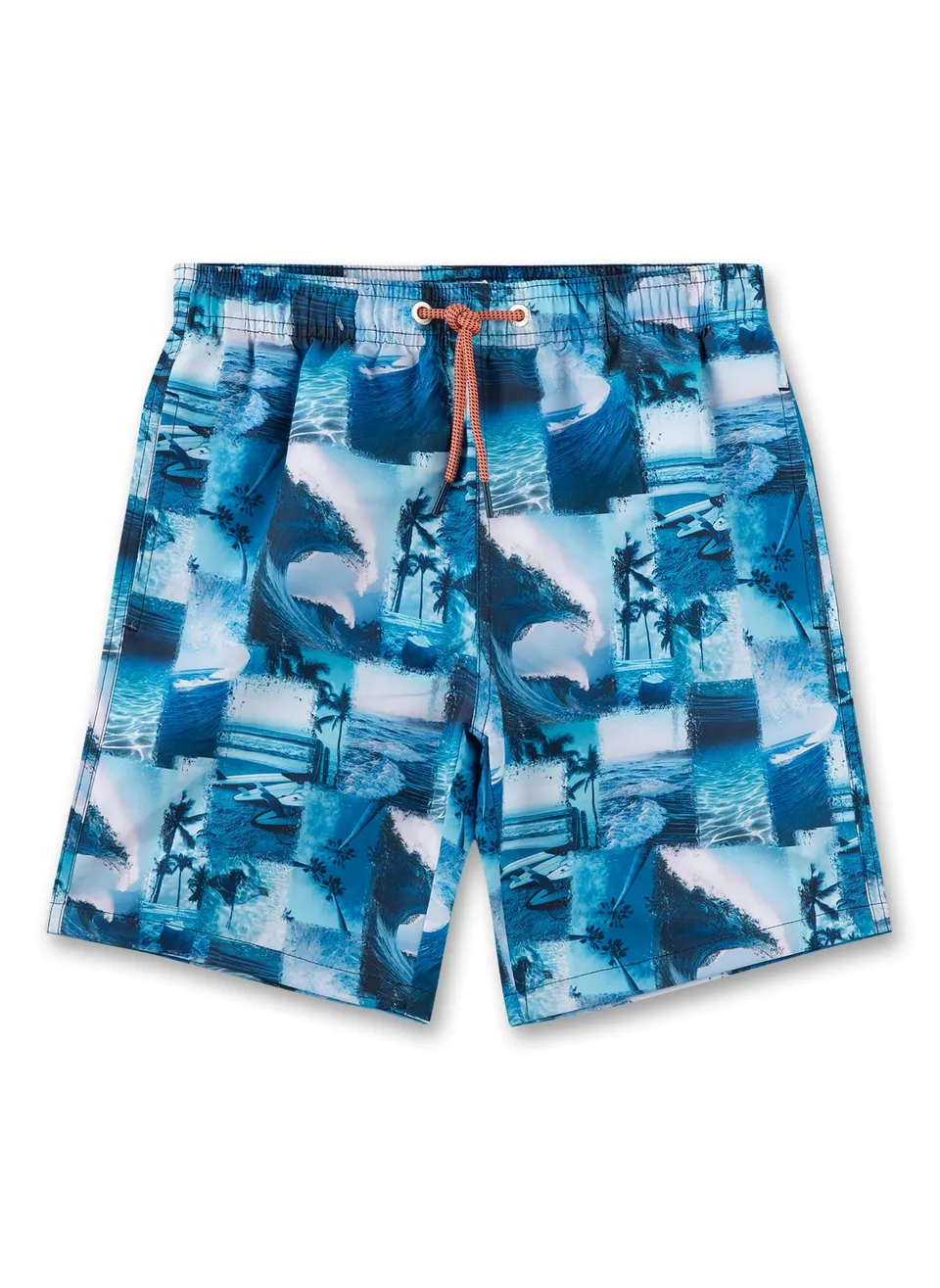 sanetta-jungen-badeshorts-blau-aus-recyceltem-polyester image 1