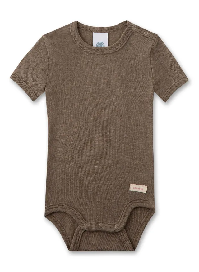 sanetta-baby-body-kurzarm-beige-aus-wolle-und-seide image 1