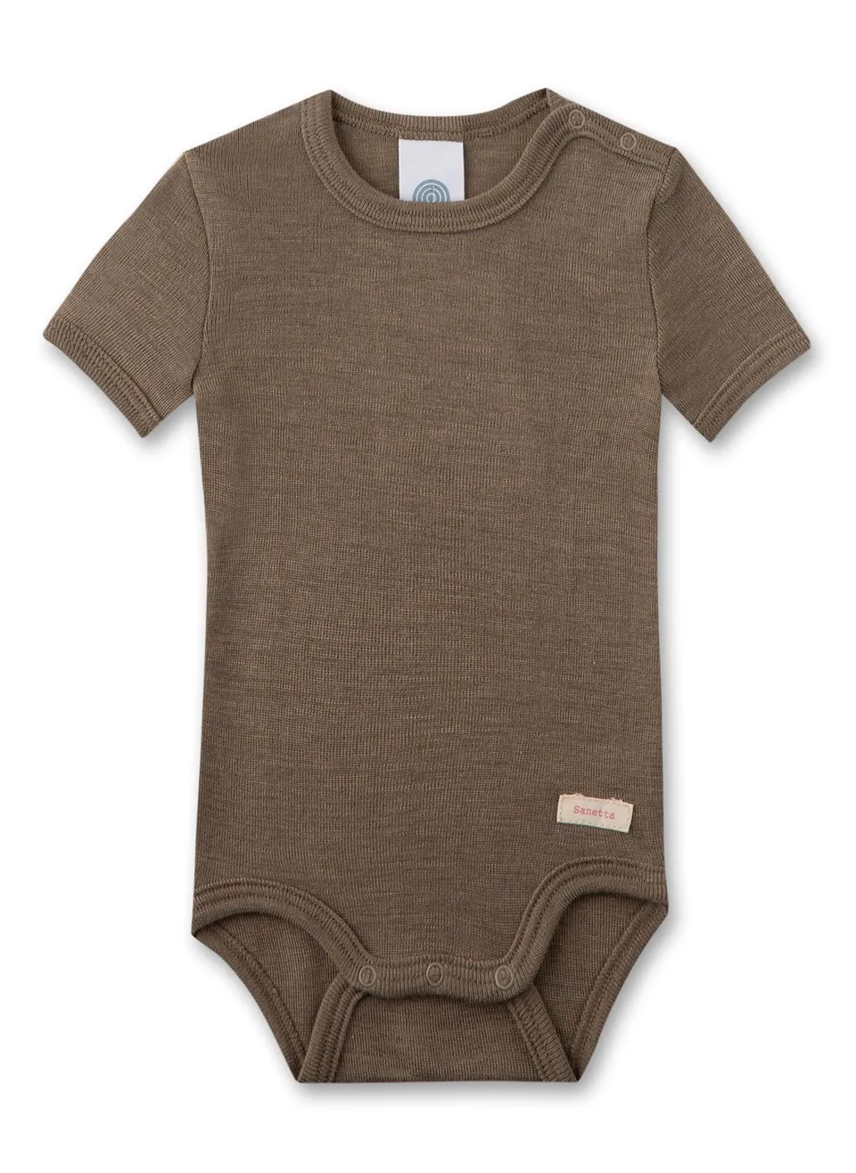 sanetta-baby-body-kurzarm-beige-aus-wolle-und-seide image 1