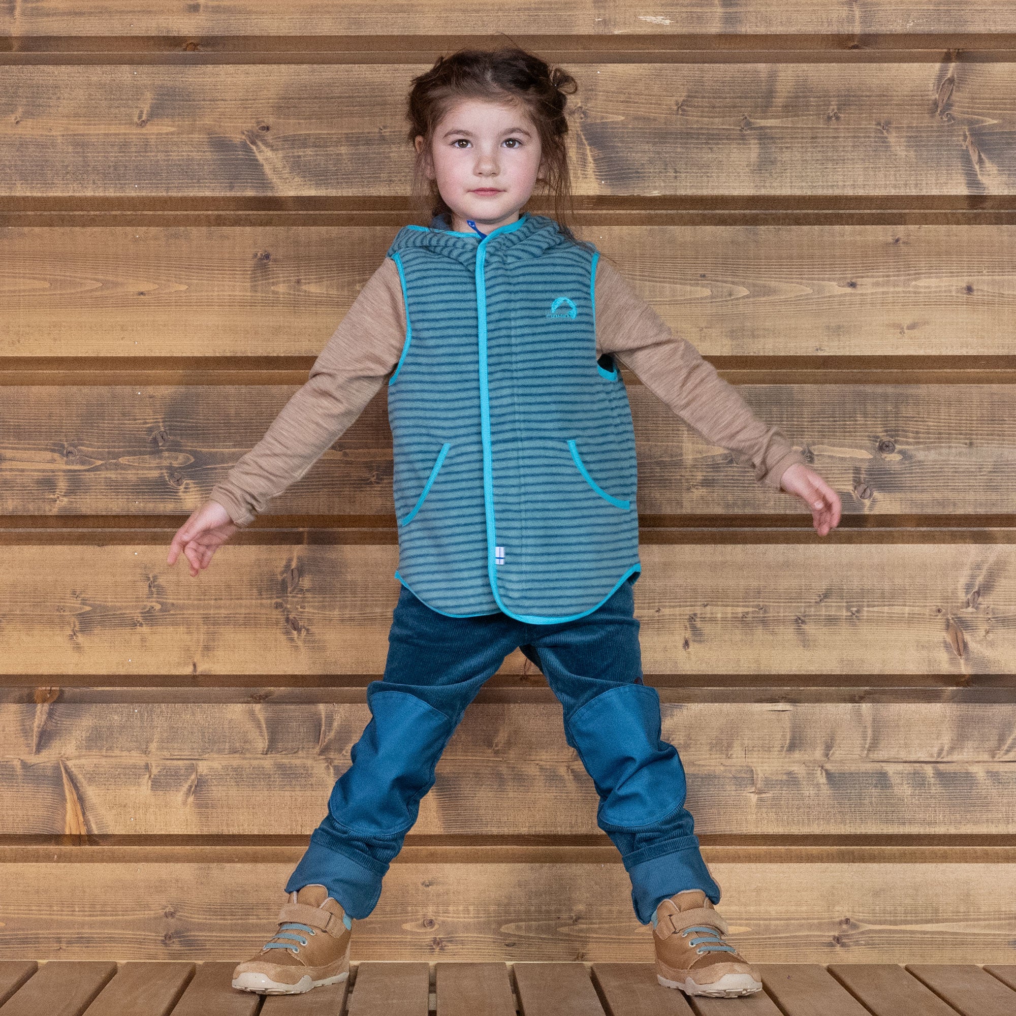 finkid-onni-sport-fleece-weste-kinder-zip-in-gestreift image 8